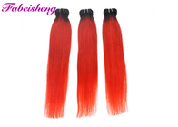 El rojo inferior grueso coloreó extensiones del pelo 18&quot; 20&quot; 22&quot;/los paquetes brasileños del cabello humano
