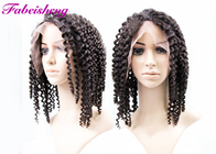Las pelucas de cordón llenas del cabello humano malasio rizado profundo de la Virgen para las mujeres negras 8A califican