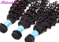 Color negro natural de la onda de las extensiones profundas crudas suavemente limpias y sanas del cabello humano