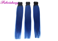 3 paquetes del azul natural alineado cutícula de las extensiones rectas del cabello humano ningún enredo